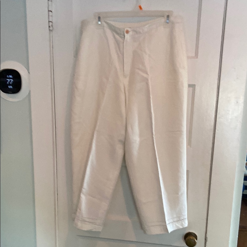 Danna Buchman Linen Lined Cropped Pants